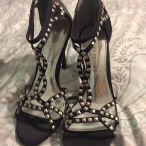 Black studded heels